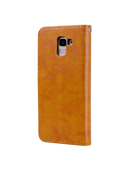 Cover Galaxy J6 EU 2018 Pelle Nero Marrone | Melacompro