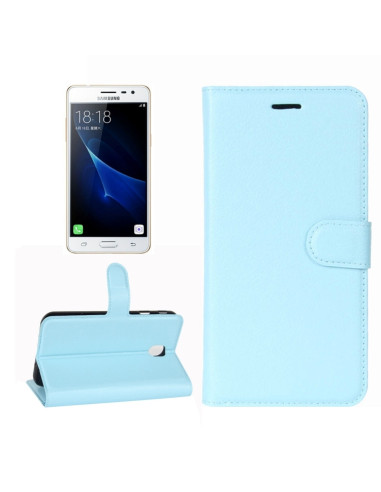 Cover Galaxy J3 2017 Pelle PU Nero Blu | Melacompro