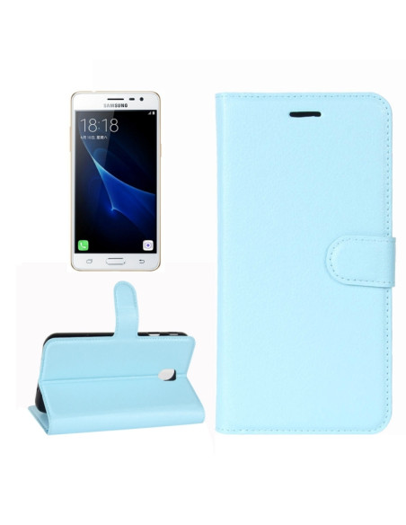 Cover Galaxy J3 2017 Pelle PU Nero Blu | Melacompro