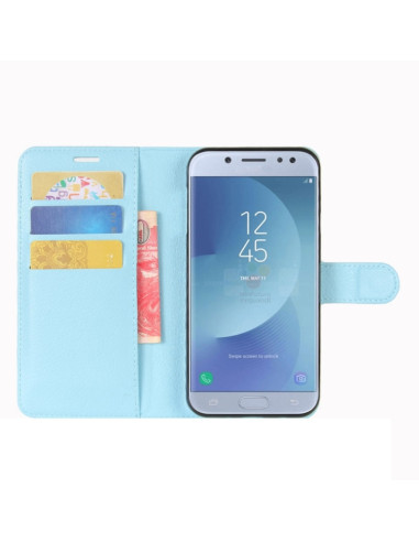 Cover Galaxy J3 2017 Pelle PU Nero Blu | Melacompro