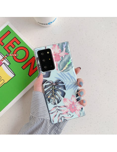 Cover Galaxy Note 20 Ultra TPU Fiori Blu