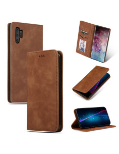 Cover Galaxy Note 10 Pro Pelle Magnetica Marrone