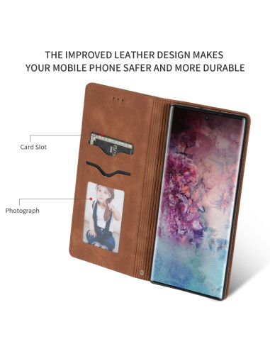 Cover Galaxy Note 10 Pro Pelle Marrone | Melacompro