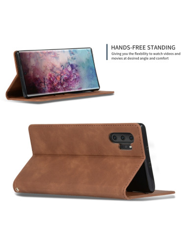 Cover Galaxy Note 10 Pro Pelle Marrone | Melacompro