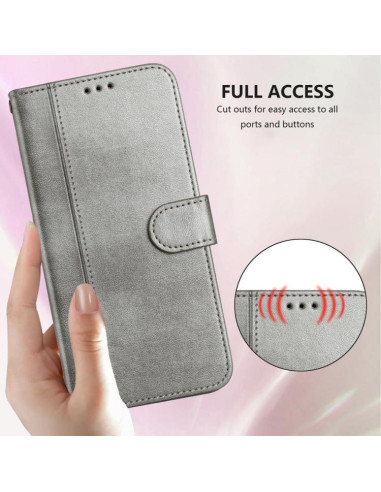 Cover Galaxy S26 Ultra Pelle PU Grigio | Melacompro