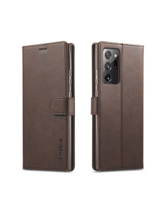 Cover Galaxy Note 20 Ultra Pelle Flip con Portafoglio Marrone