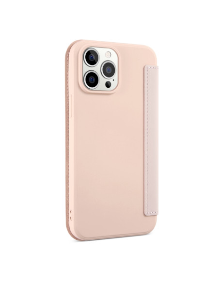 Cover iPhone 13 Pelle Portafoglio Marrone Rosa | Melacompro