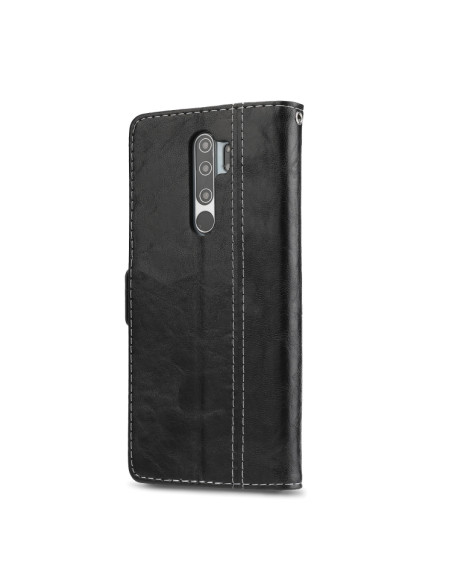 Cover Redmi Note 8 Pro Pelle Portafoglio Nero | Melacompro