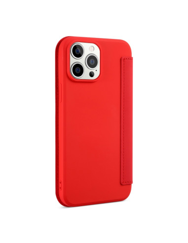 Cover iPhone 13 Pelle Portafoglio Marrone Rosso | Melacompro