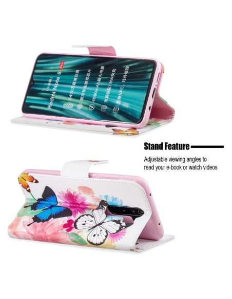 Cover Redmi Note 8 Pro Pelle Farfalle | Melacompro
