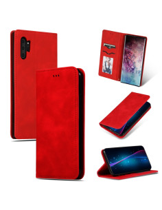 Cover Galaxy Note 10 Pro Pelle Marrone Rosso | Melacompro 2