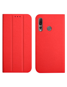 Cover Huawei P Smart Z Pelle Flip Magnetica Nero Rosso