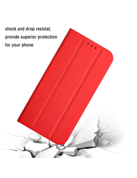 Cover Huawei P Smart Z Pelle Nero Rosso | Melacompro