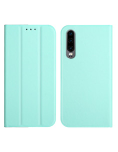 Cover Huawei P30 Pelle a Libro con Supporto Menta Menta Verde