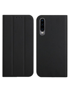 Cover Huawei P30 Pelle a Libro con Supporto Menta Nero