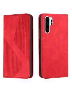 Cover Huawei P30 Pro PU Leather Portafoglio Rosso