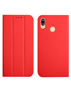 Cover Huawei P Smart 2019 Pelle PU Flip a Libro Rosso