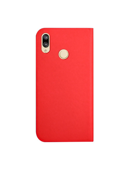 Cover Huawei P Smart 2019 Pelle PU Menta Rosso | Melacompro