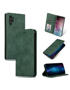 Cover Galaxy Note 10 Pro Pelle Magnetica Marrone Army Verde