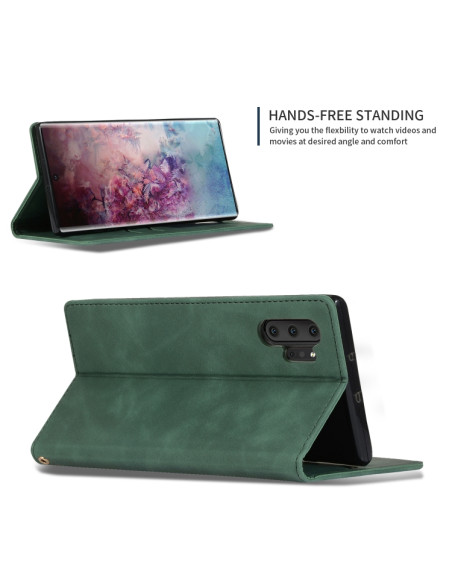 Cover Galaxy Note 10 Pro Pelle Marrone Army Verde | Melacompro