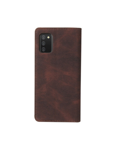Cover Galaxy A02s Pelle Flip Marrone | Melacompro