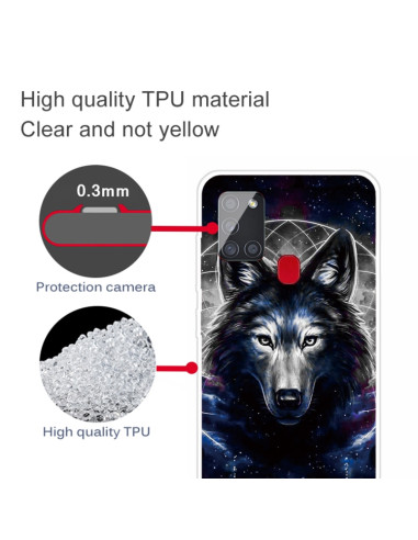 Cover Galaxy A21S TPU Antiurto Lupo Trasparente | Melacompro
