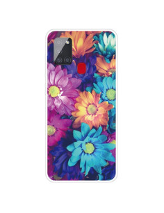 Cover Galaxy A21s TPU Antiurto Crisantemo