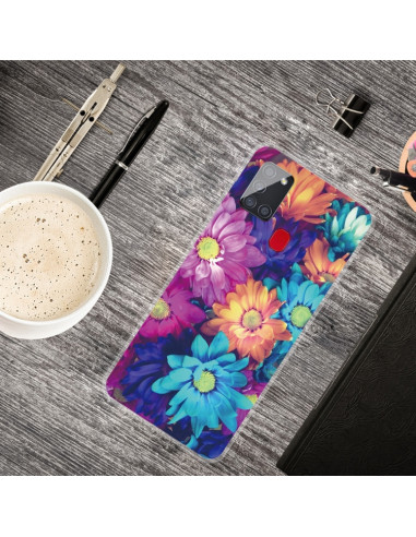 Cover Galaxy A21s TPU Antiurto Crisantemo | Melacompro
