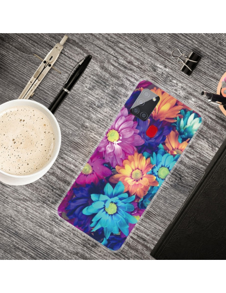 Cover Galaxy A21s TPU Antiurto Crisantemo | Melacompro