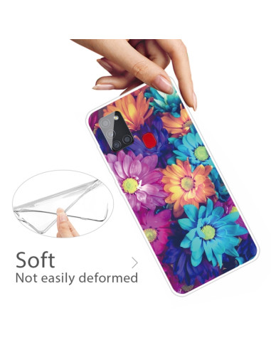 Cover Galaxy A21s TPU Antiurto Crisantemo | Melacompro