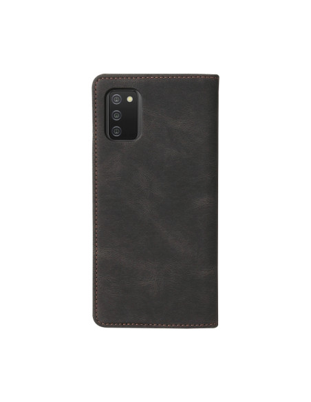 Cover Galaxy A02s Pelle Flip Marrone Nero | Melacompro