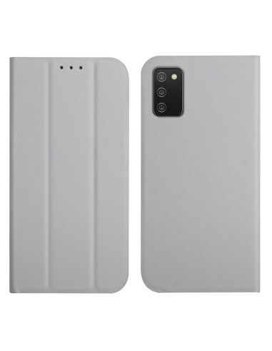 Cover Galaxy A02s Pelle Magnetica Grigia Grigio | Melacompro
