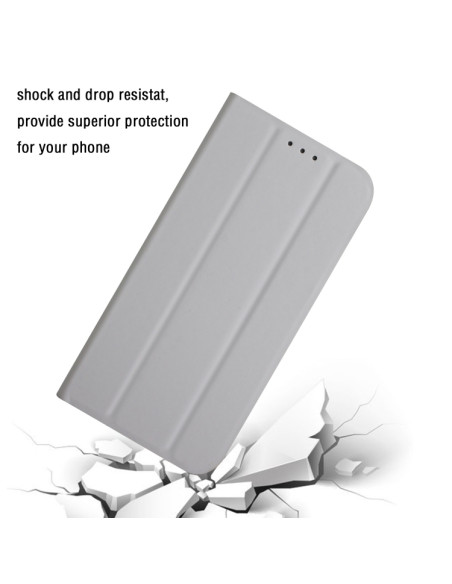 Cover Galaxy A02s Pelle Magnetica Grigia Grigio | Melacompro