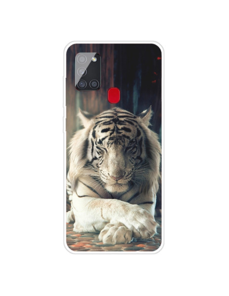 Cover Galaxy A21S TPU Antiurto Tigre Trasparente | Melacompro