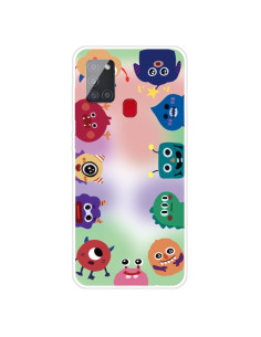 Cover Galaxy A21S TPU Antiurto Mostro Fluorescente Trasparente