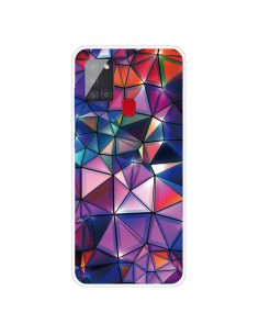 Cover Galaxy A21S TPU Antiurto Blocchi Colorati Trasparente