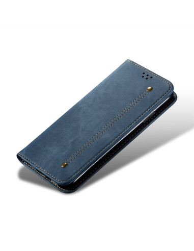 Cover Galaxy A20s Pelle Denim Blu | Melacompro