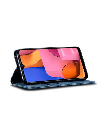 Cover Galaxy A20s Pelle Denim Blu | Melacompro