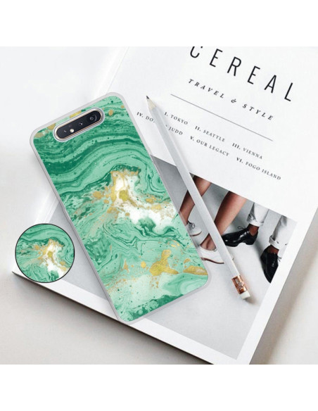 Cover Galaxy A80 TPU Marmo Verde Scuro Dark Verde | Melacompro
