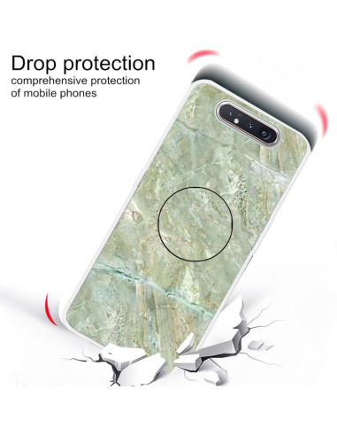 Cover Galaxy A80 TPU Marmo Verde Scuro Light Verde | Melacompro