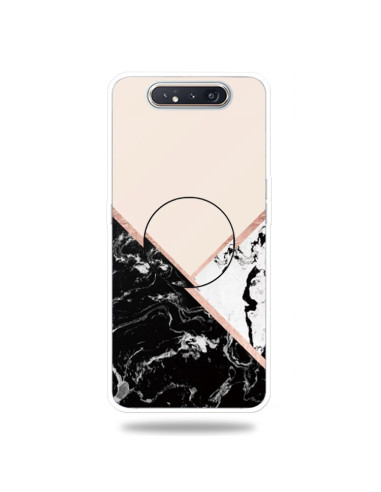 Cover Galaxy A80 TPU Marmo Verde Scuro Nero Bianco Rosa | Melacompro