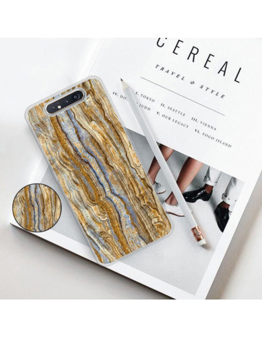 Cover Galaxy A80 TPU Marmo Verde Scuro Marrone | Melacompro