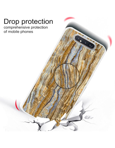 Cover Galaxy A80 TPU Marmo Verde Scuro Marrone | Melacompro