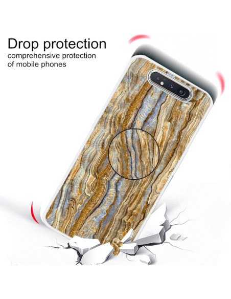 Cover Galaxy A80 TPU Marmo Verde Scuro Marrone | Melacompro