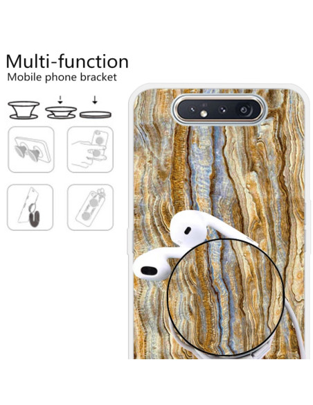 Cover Galaxy A80 TPU Marmo Verde Scuro Marrone | Melacompro