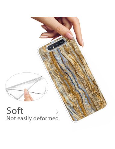 Cover Galaxy A80 TPU Marmo Verde Scuro Marrone | Melacompro