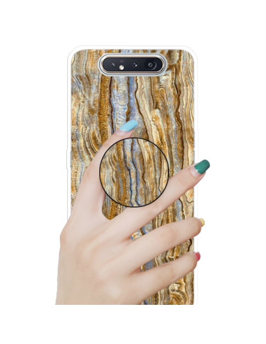 Cover Galaxy A80 TPU Marmo Verde Scuro Marrone | Melacompro