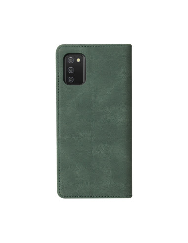 Cover Galaxy A02s Pelle Flip Marrone Verde | Melacompro