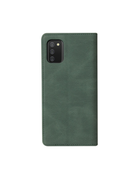 Cover Galaxy A02s Pelle Flip Marrone Verde | Melacompro