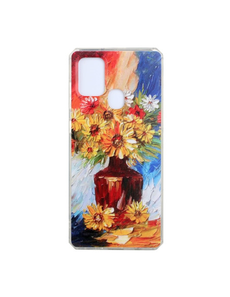 Cover Galaxy A21s TPU Pittura Vaso | Melacompro